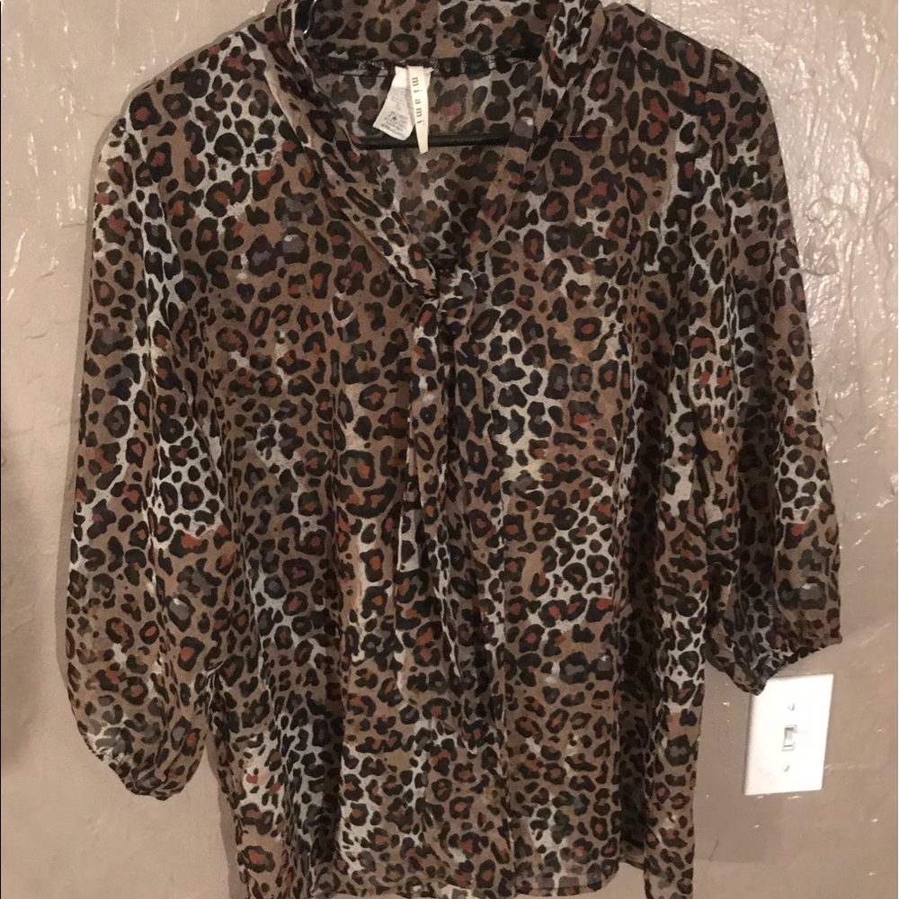 Cheetah print blouse