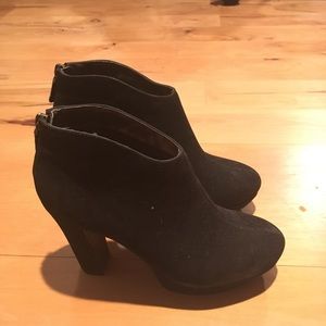 Velvet Platform Booties