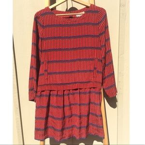 Sea New York- silk houndstooth drop waist dress.