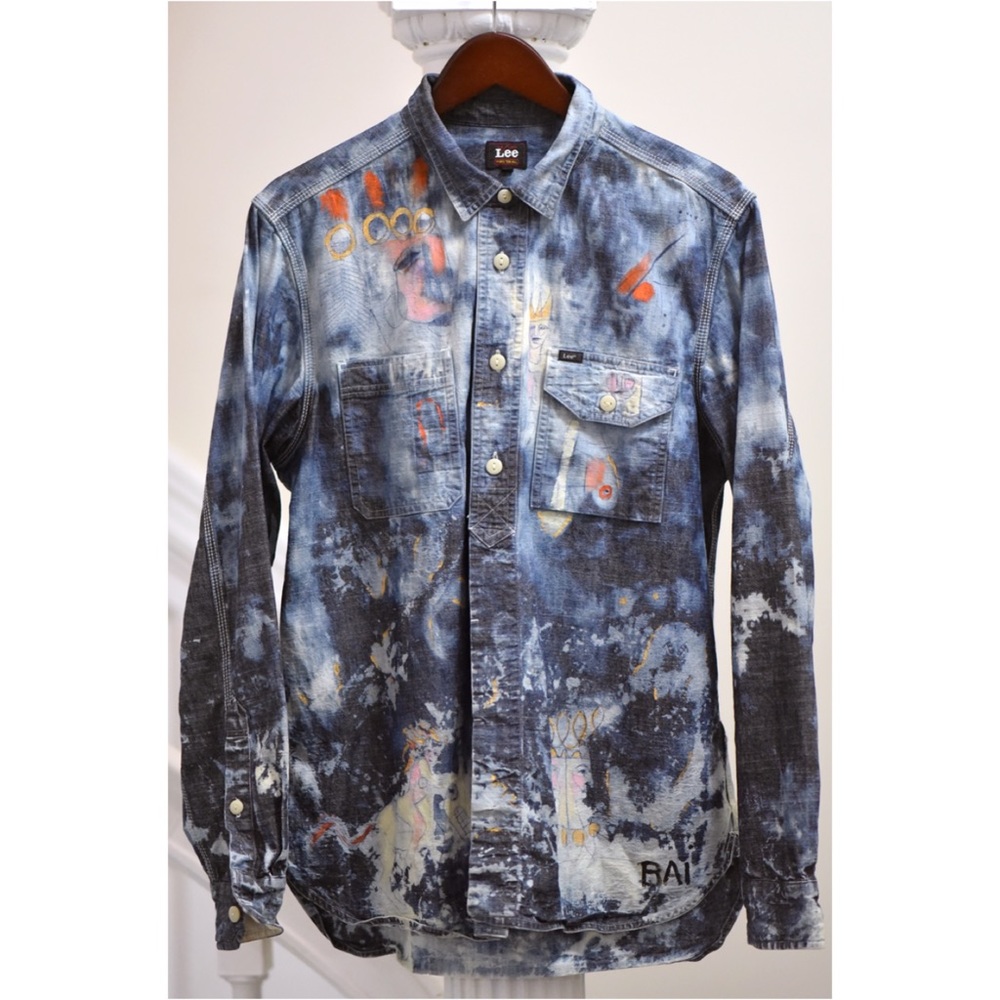 Distressed Denim Shirt Jacket