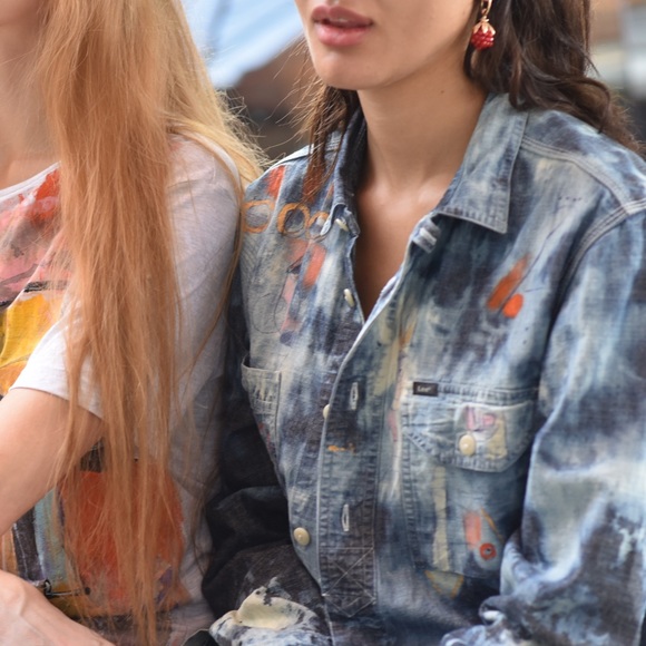 Distressed Denim Shirt Jacket - Picture 6 of 6