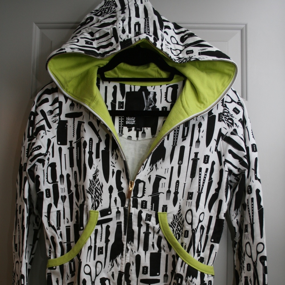 Hellz Bellz Dangerous Hoodie in Black, White, Lime