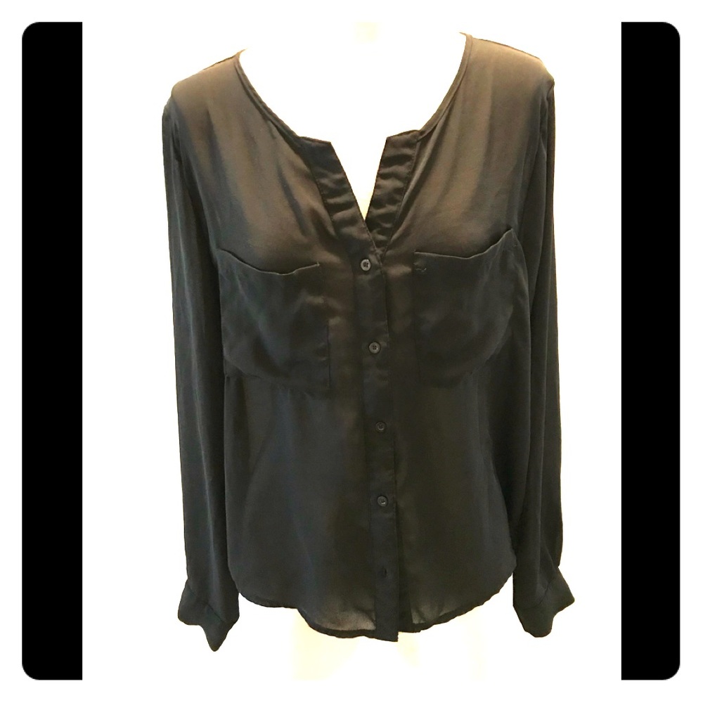 Sheer long sleeve blouse by Moon Collection