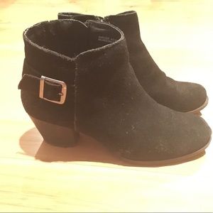 GH Bass Black Suede Ceri Ankle Boots