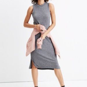 Madewell Sleeveless Tee Dress X-SMALL grey
