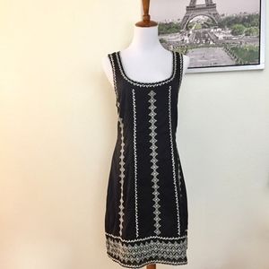 BCBGMAXAZRIA Criss Cross Dress Black and White