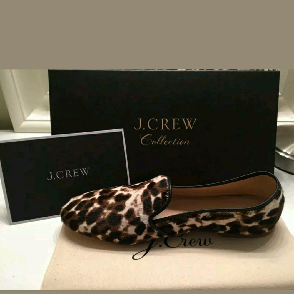 Flats moccasins J.Crew Calf Hair Loafers/ Size 7