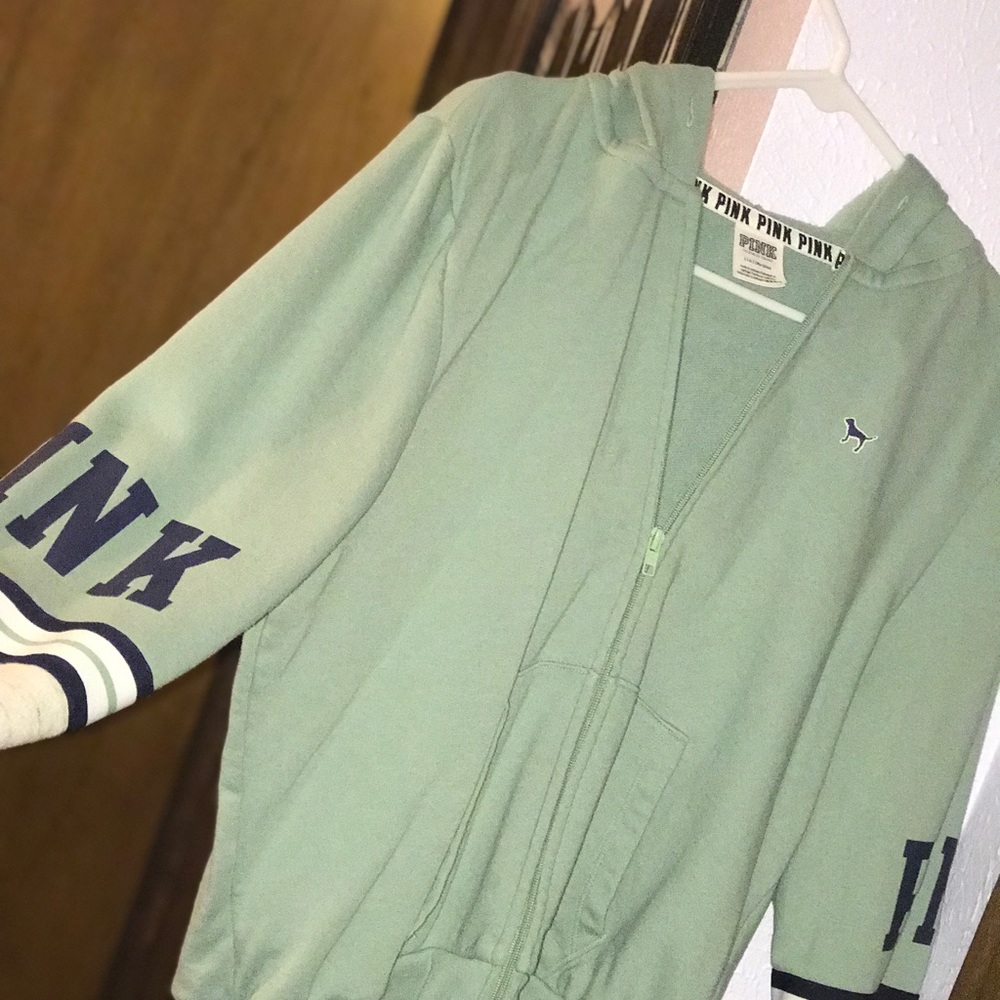 Light green PINK sweatshirt