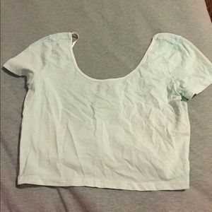 Mint colored crop top