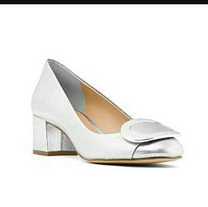 MICHAEL Michael Kors silver metallic leather shoes