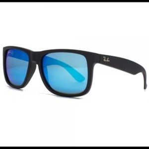 Ray Bans Justin style blue lens