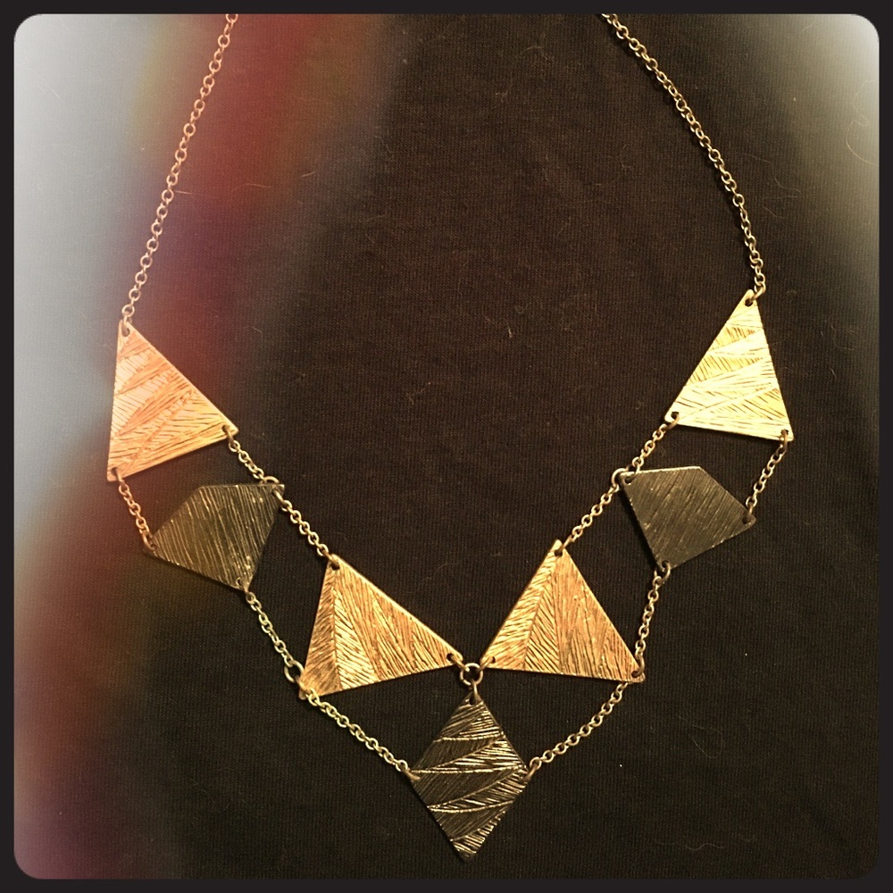 Abstract triangle necklace
