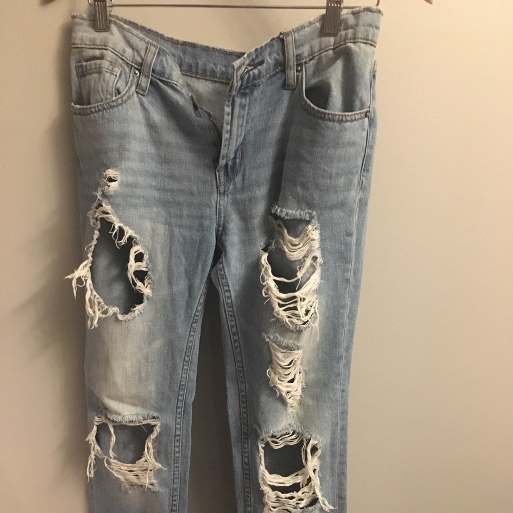 Bulldog straight leg ripped jeans