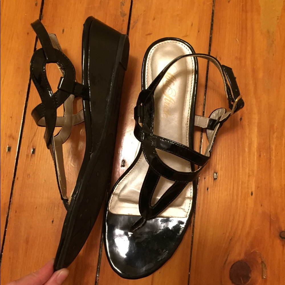 Black wedges sandals from TJMaxx or Marshalls