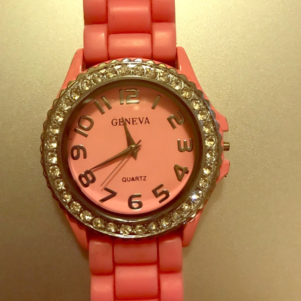 Pink rubber Ladies watch