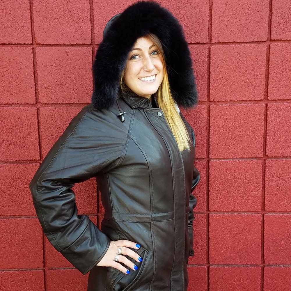 Knolels & Carter Lamb Leather Real Fox Fur Lining