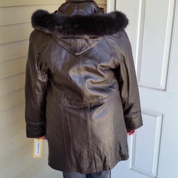 Knolels & Carter Lamb Leather Real Fox Fur Lining - Picture 3 of 8