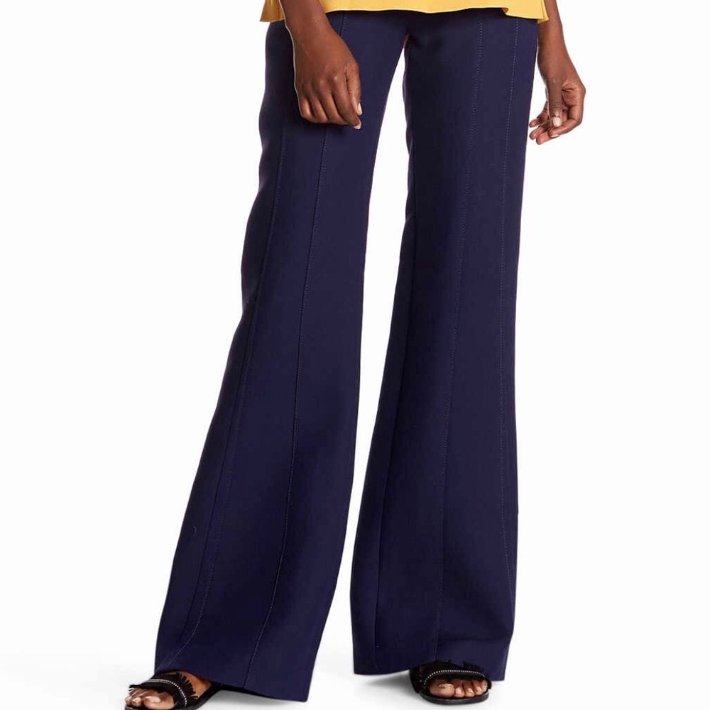 NWT Derek Lam Wool Navy Wide Leg Pants- ChicEwe