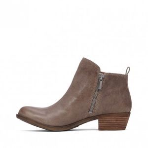 Lucky Brand Basel Booties Brindle New w Scratches