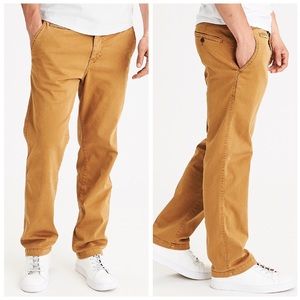 american eagle extreme flex relaxed straight khaki