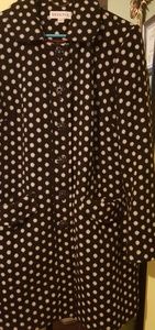 merona polka dot coat