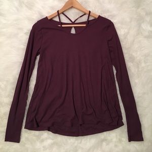 Maroon Long sleeve Tee