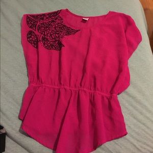 Sheer pink dress shirt