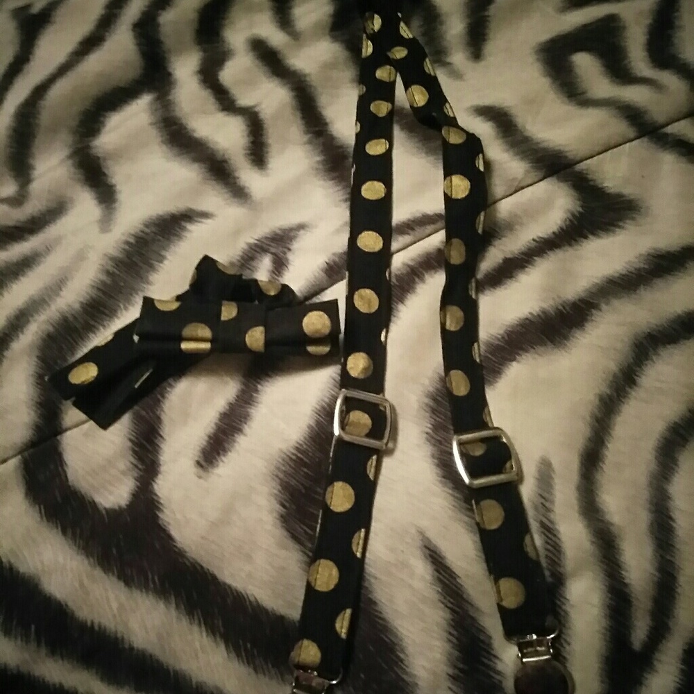 suspenders and bow tie