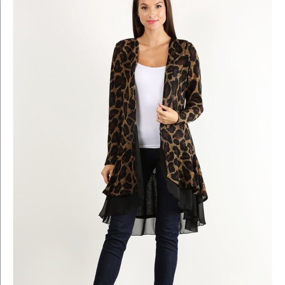 ANIMAL PRINT CARDIGAN - Picture 2 of 4