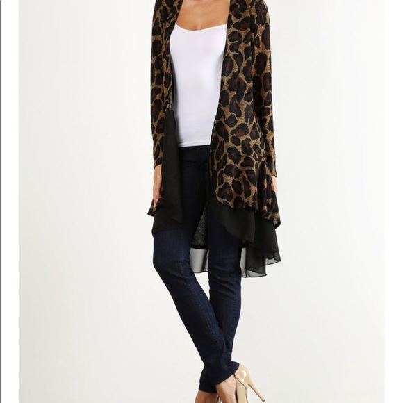 ANIMAL PRINT CARDIGAN - Picture 3 of 4