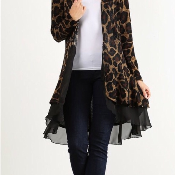 ANIMAL PRINT CARDIGAN - Picture 4 of 4