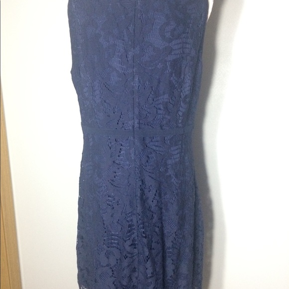 Lark & Roe Navy Blue Lace Dress Size 14 - Picture 4 of 6