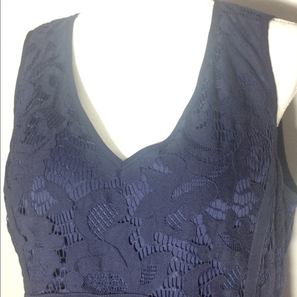 Lark & Roe Navy Blue Lace Dress Size 14 - Picture 5 of 6