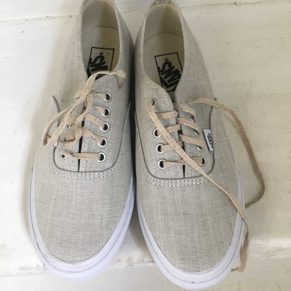 Super Cute tan canvas Vans
