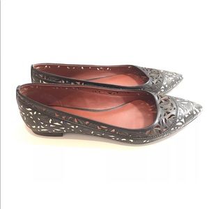 Aerin flats size 6 pointed toe leather shoes
