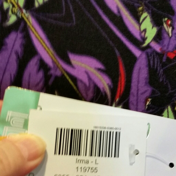 LULAROE DISNEY VILLAIN IRMA EVIL MILIFICENT. LARGE - Picture 4 of 4