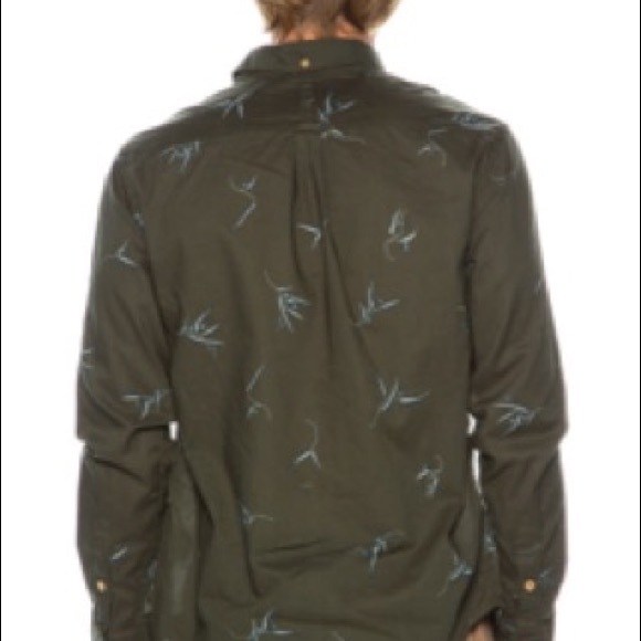 Rhythm Men's Blue Gum Ls Shirt Long Sleeve - Picture 3 of 6