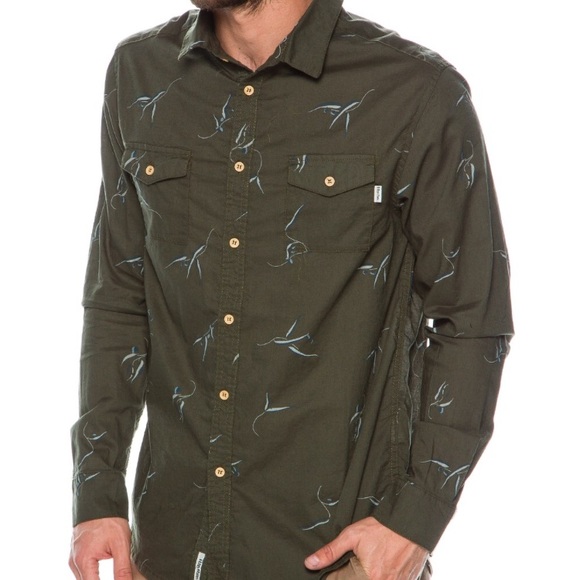 Rhythm Men's Blue Gum Ls Shirt Long Sleeve - Picture 4 of 6