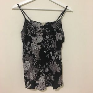 Aritzia silk printed tank top