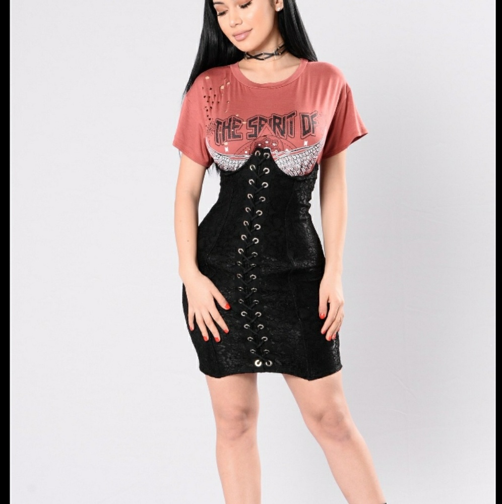 Black corset skirt from fashion nova