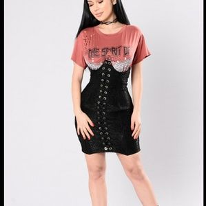 Black corset skirt from fashion nova