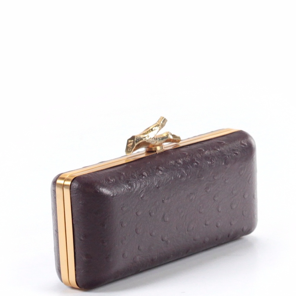 Diane von Furstenberg Tonda Ostrich Clutch - Picture 3 of 4