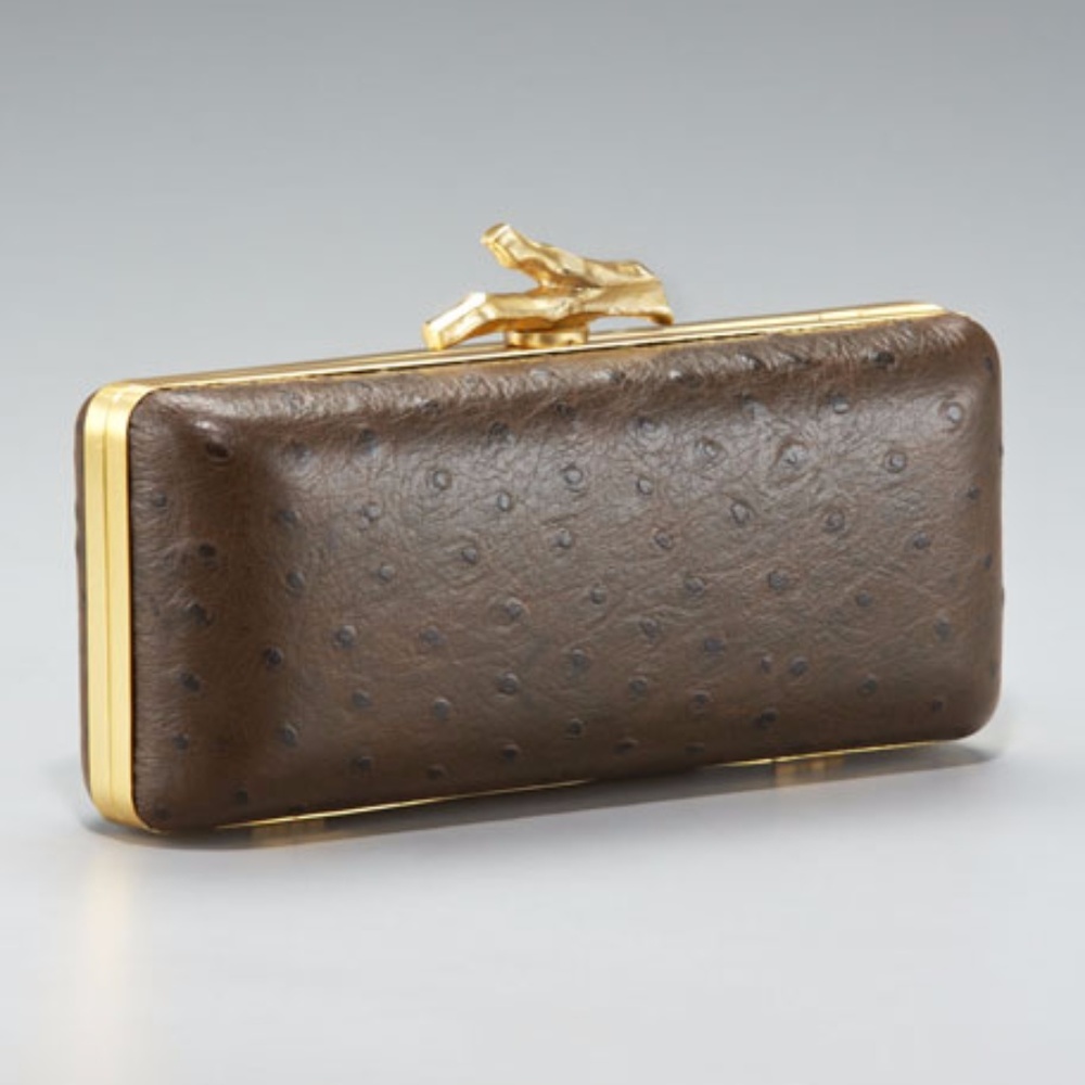 Diane von Furstenberg Tonda Ostrich Clutch
