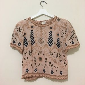 Rose embroidered top from Zara