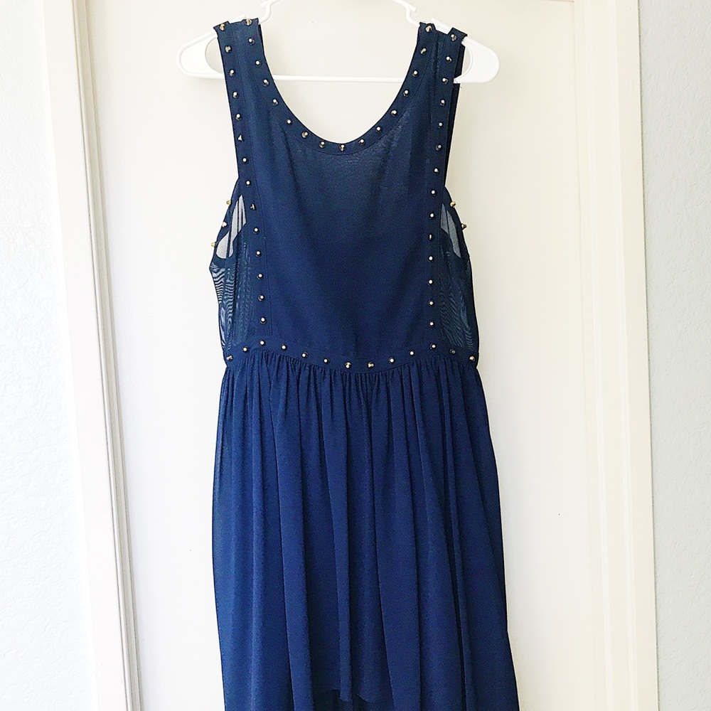 Studded High-Low Dress