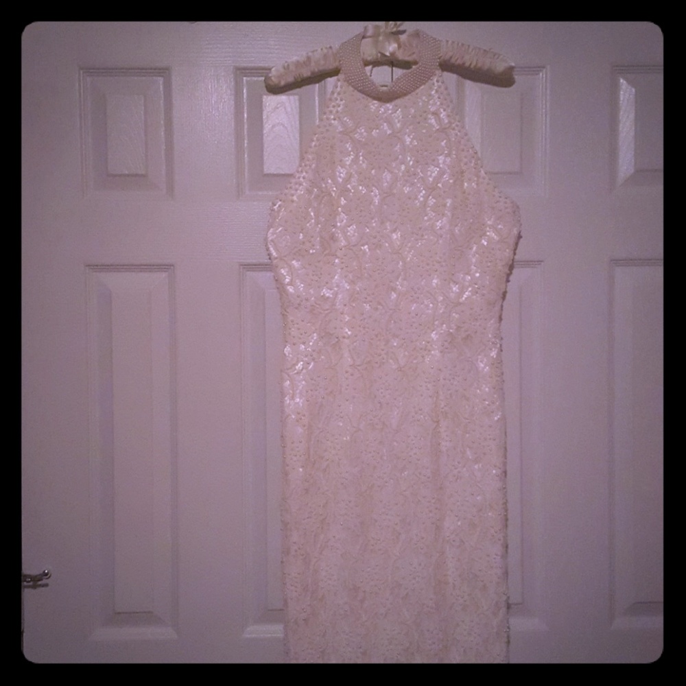 Ivory Beaded Wedding/Prom Dress