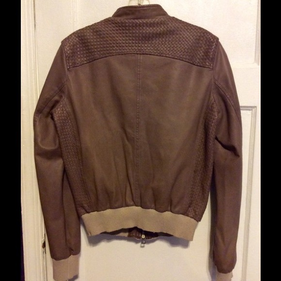 Delan Caramel Leather Bomber - Picture 4 of 8
