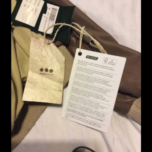 Delan Caramel Leather Bomber - Picture 5 of 8