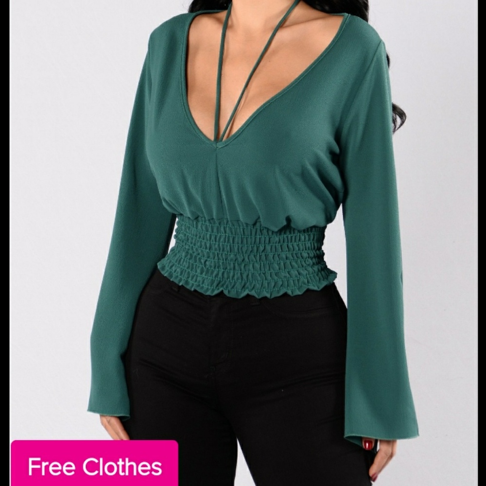 Green top fashion nova