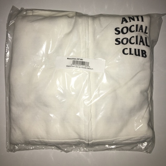 Anti Social Social Club Other - Anti Social Social Club Masochism Zip Up Hoodie